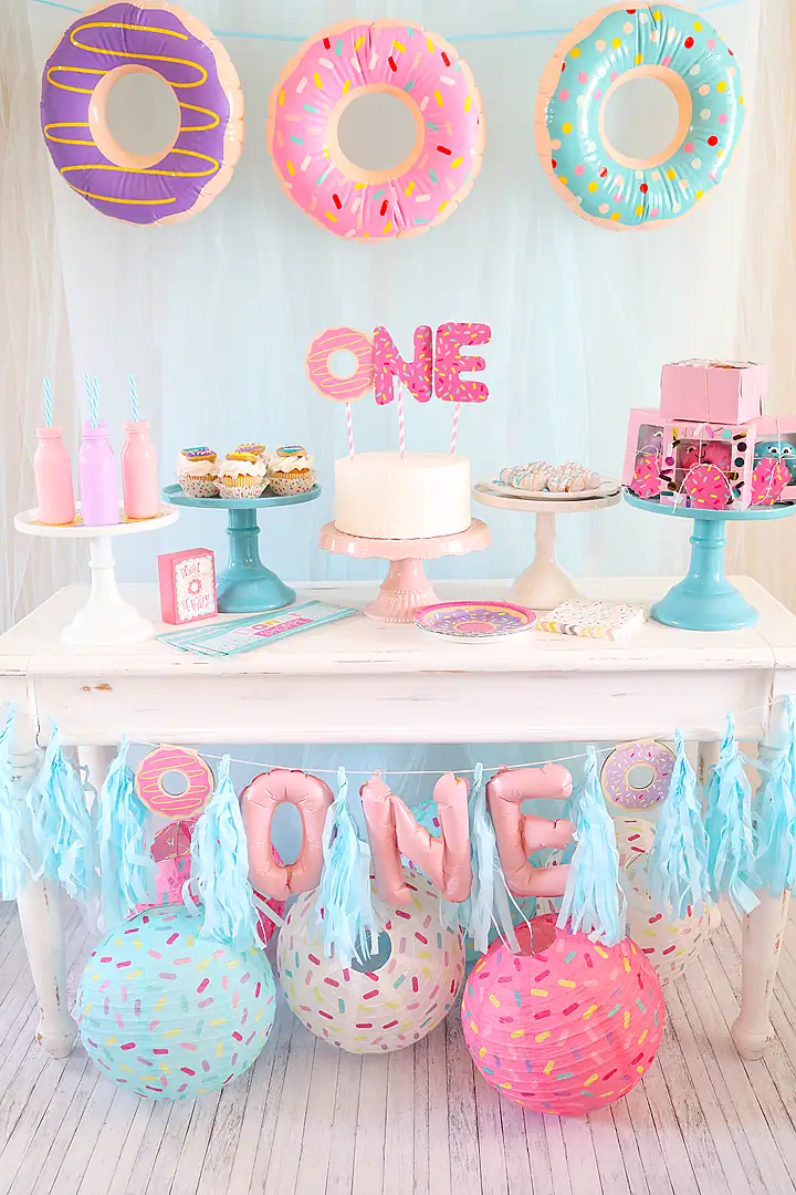 michelles party plan it Donut Girl First Birthday Party Theme