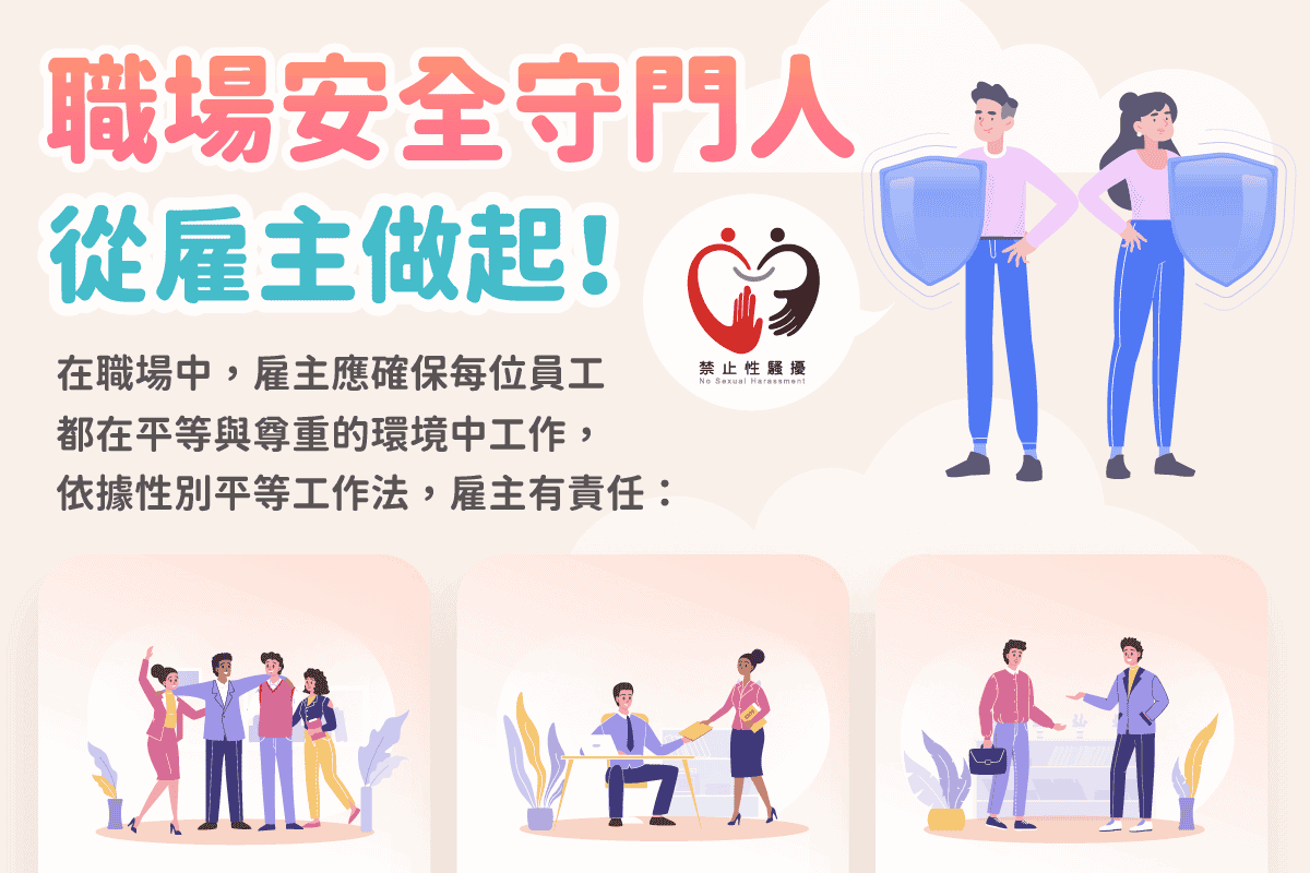 宣導|職場安全守門人,從雇主做起! 宣導|職場安全守門人,從雇主做起!示意圖