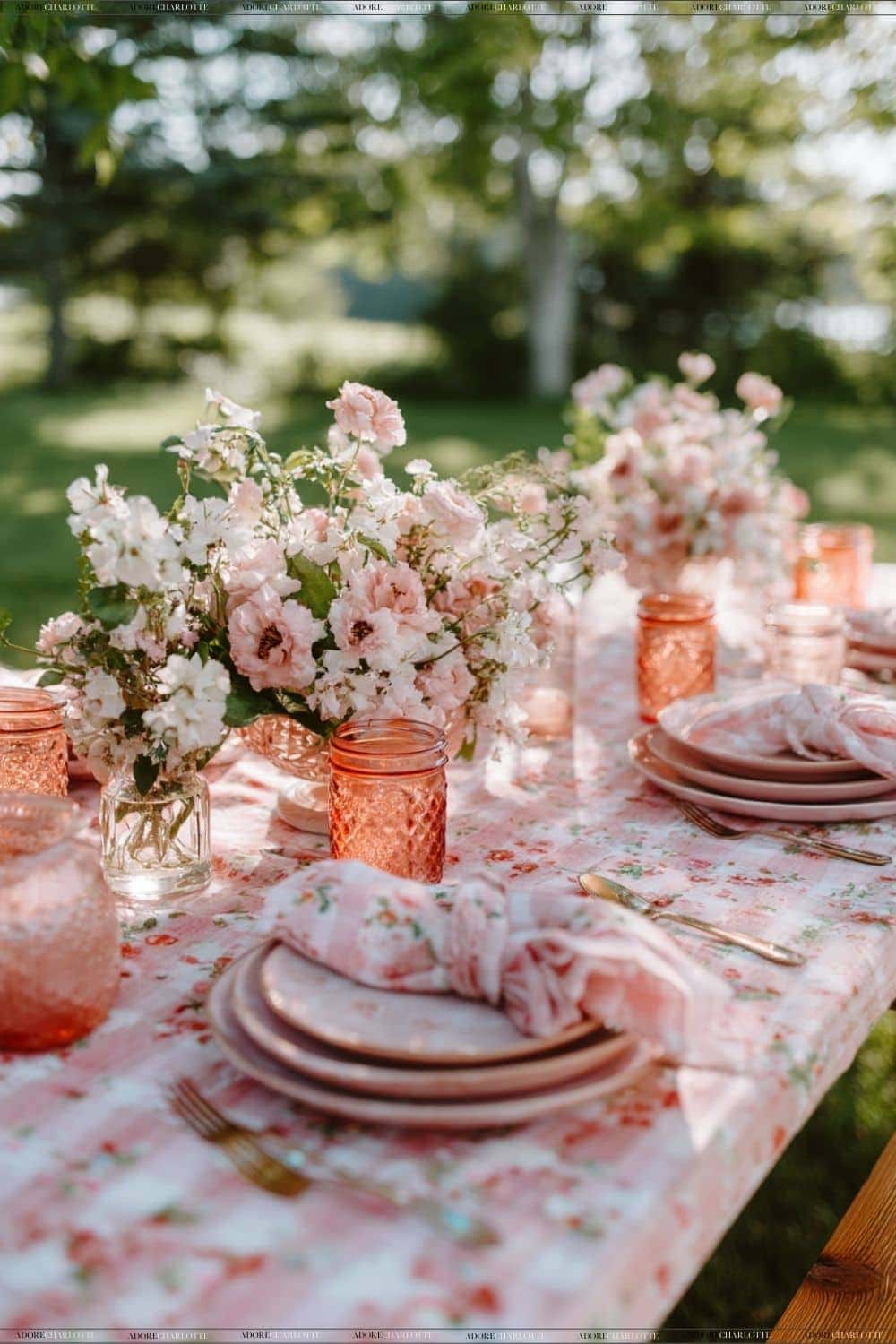 Charming Picnic Table Settings