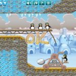 Pingouins dans un jeu de tir en environnement glacé, par Air-Gaming.