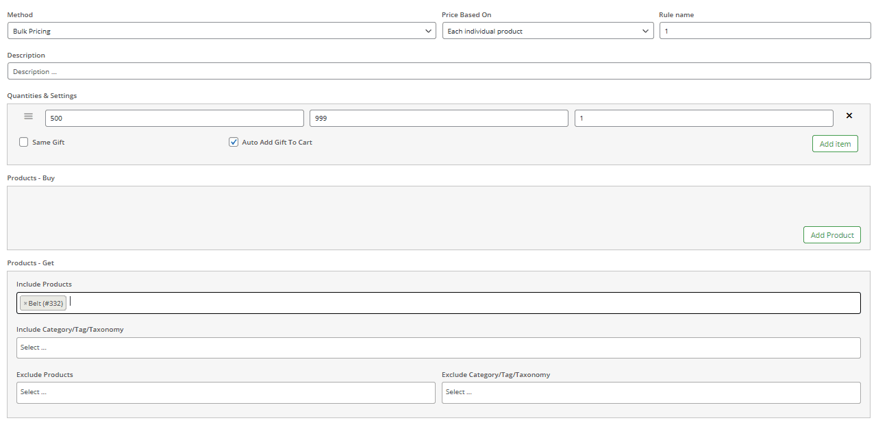 Tiered gifting rule tier 1