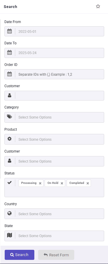Apply custom filter on report