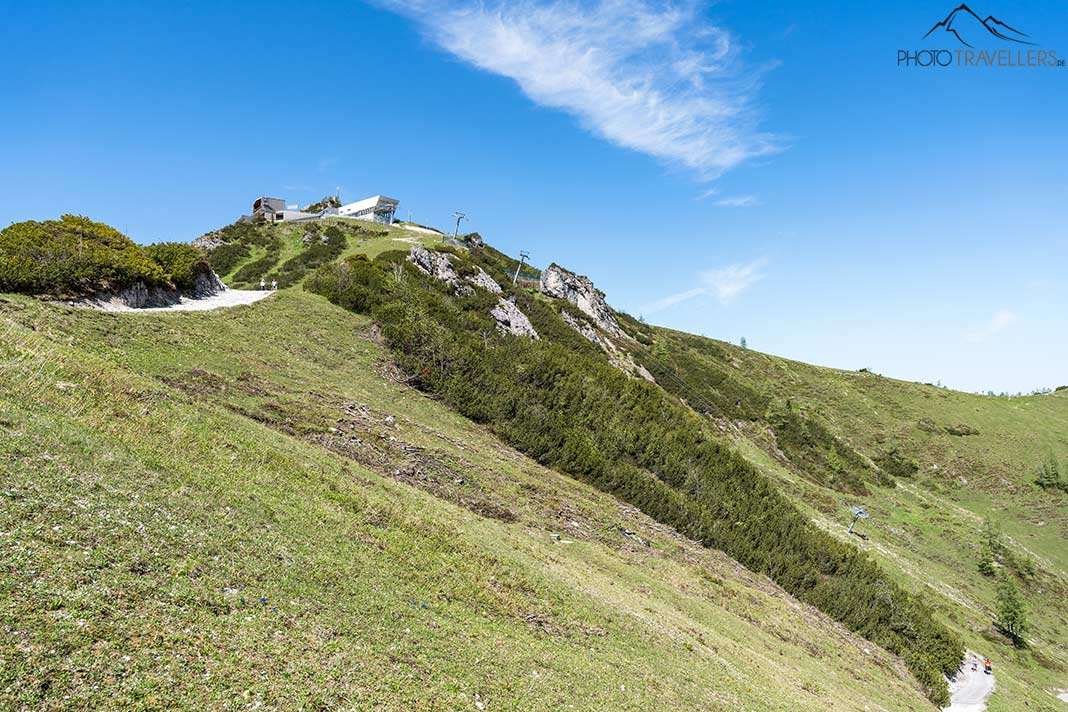 Der Blick auf die Bergstation der Jennerbahn