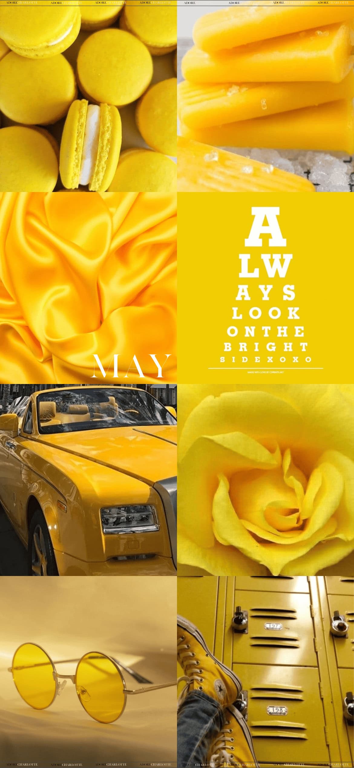 Aesthetic Yellow May 2024 Phone Wallpaper