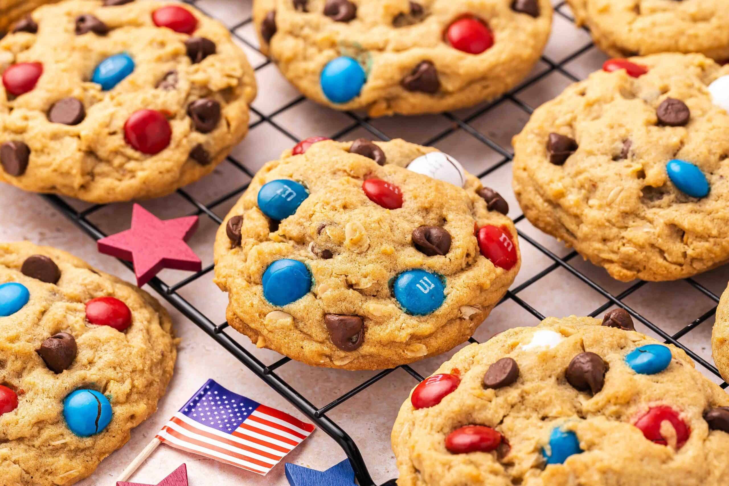 Best Patriotic Monster Cookies 🇺🇸🍪