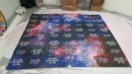 Fabric backdrop printing for photo booth