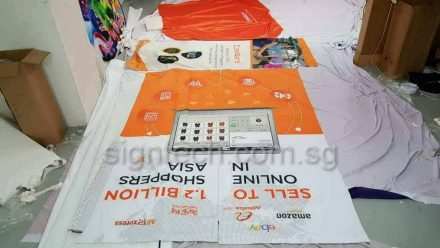 Exhibition booth panel printing on fabric