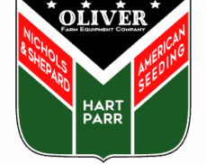 Hart-ParrOliverLogo Oliver farm equipment company vintage badge featuring Nichols & Shepard and American Seeding, historical agricultural machinery logo.