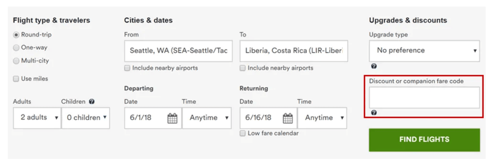 Alaska Companion Fare: A Quick Overview and How to Use It 4 code in the appropriate field on the search page