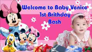 banner printing for Mickey Mouse Birthday Banner