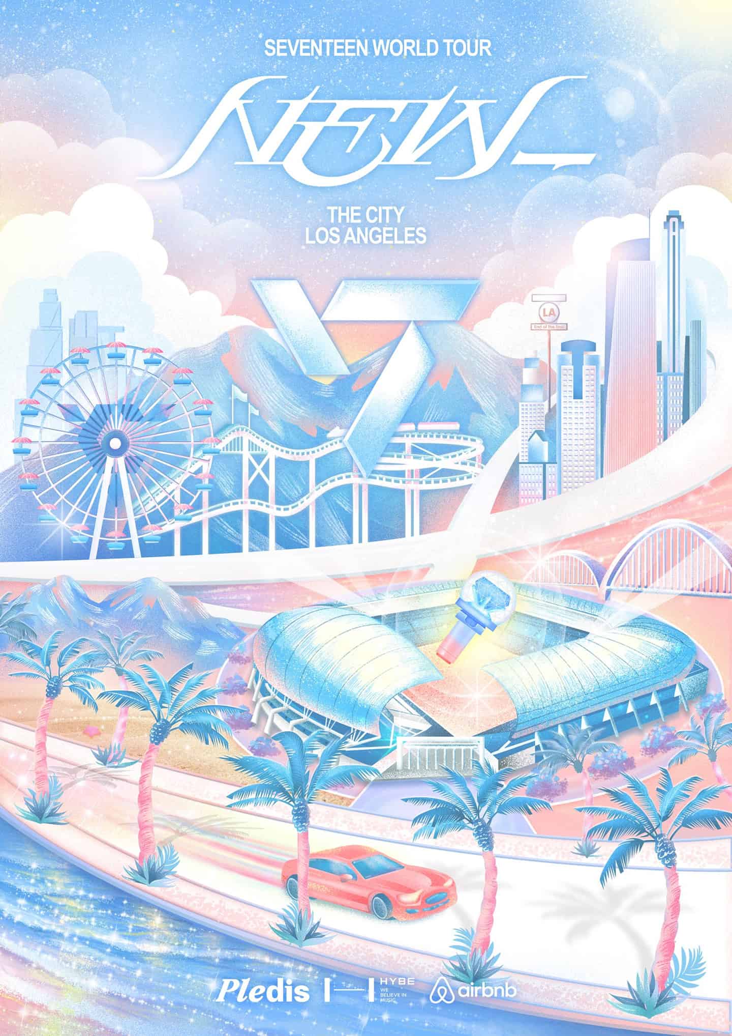 SEVENTEEN Los Angeles fan experiences poster for citywide events Oct. 11–19