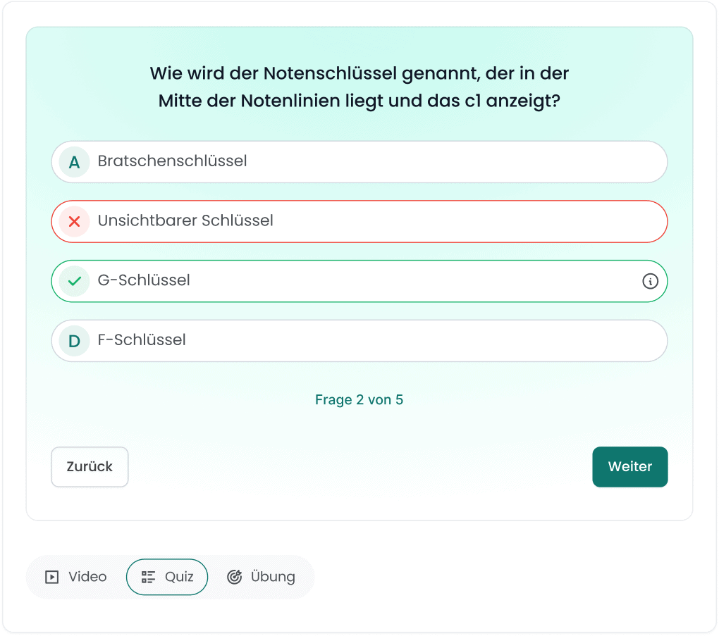 Das große Musiktheorie Quiz online