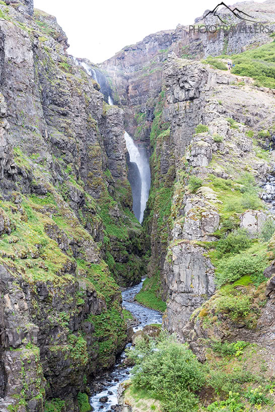Der Blick in die Schlucht mit dem Glymur