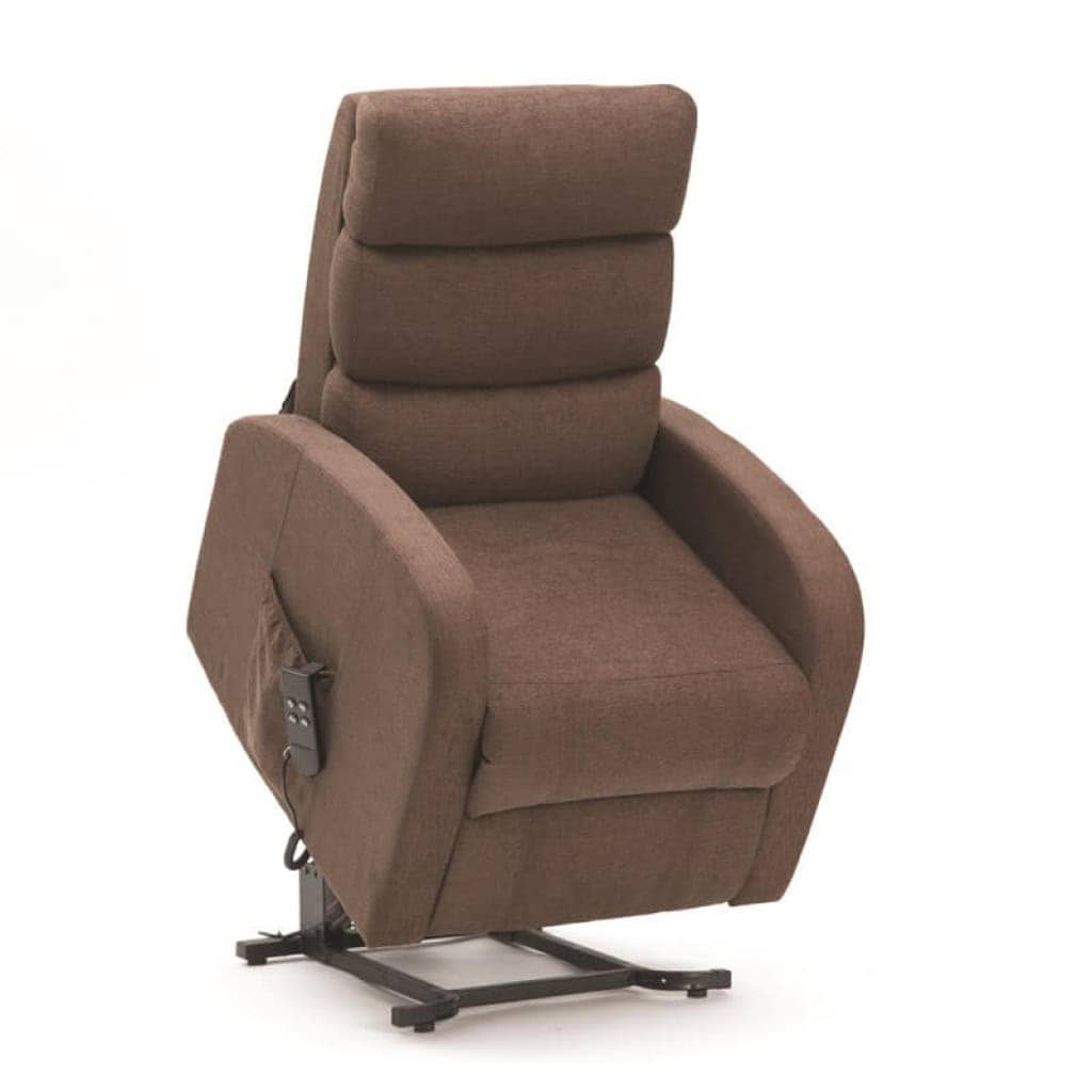 Waterfall Fabric Riser Recliner in Brown
