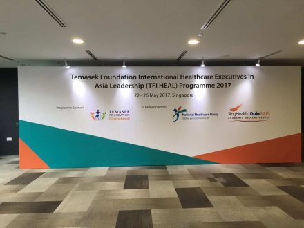 24 x 10ft Singhealth stage backdrop