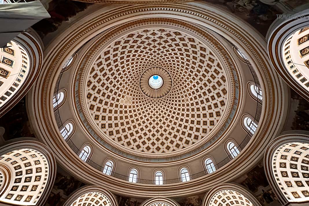 Die Kuppel der Rotunde von Mosta auf Malta