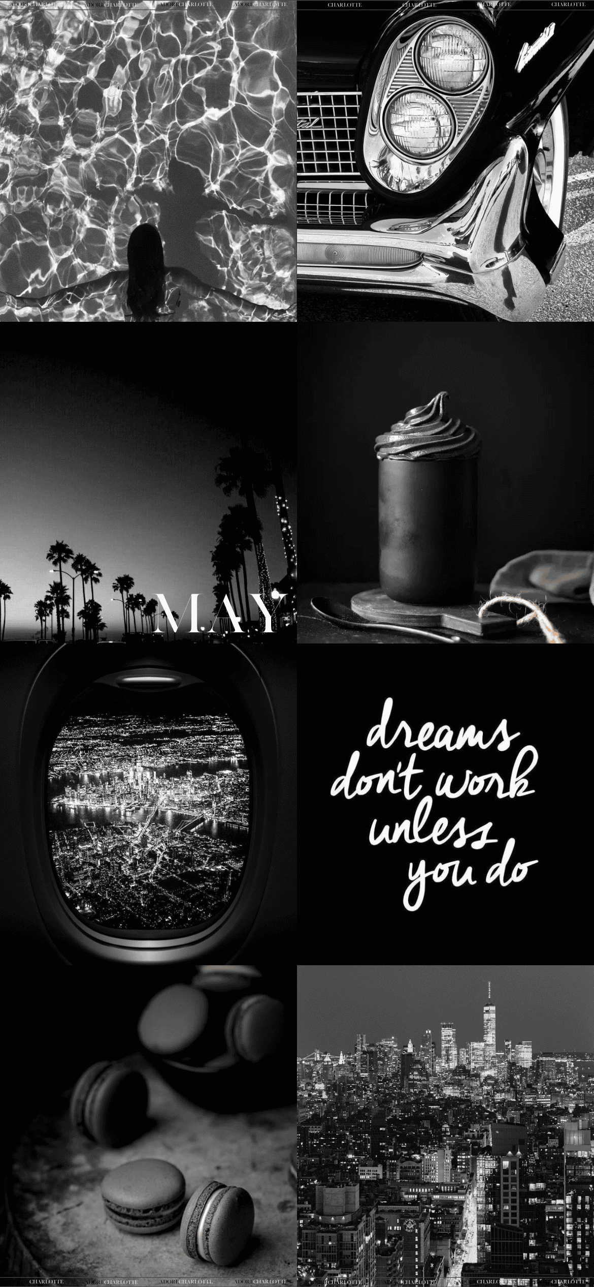 Aesthetic Black May 2024 Phone Wallpaper