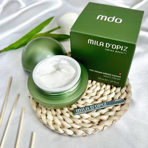Mila d’Opiz cosmetica merk met vegan nachtcrème.