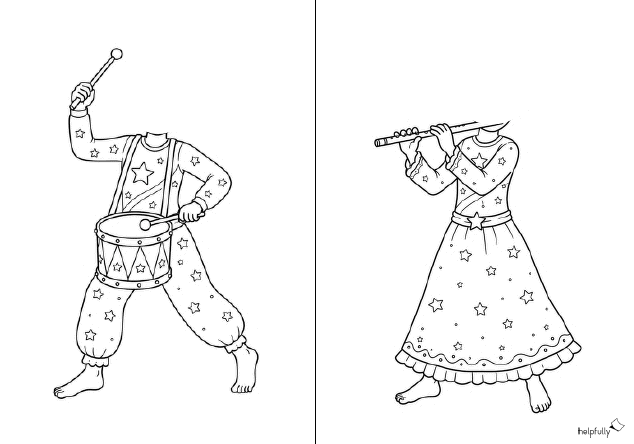 Bastelvorlage Zirkus - Figuren zum Ausdrucken, Ausmalen und Ausschneiden