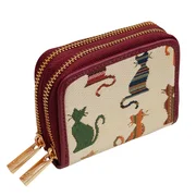 double zip cat purse