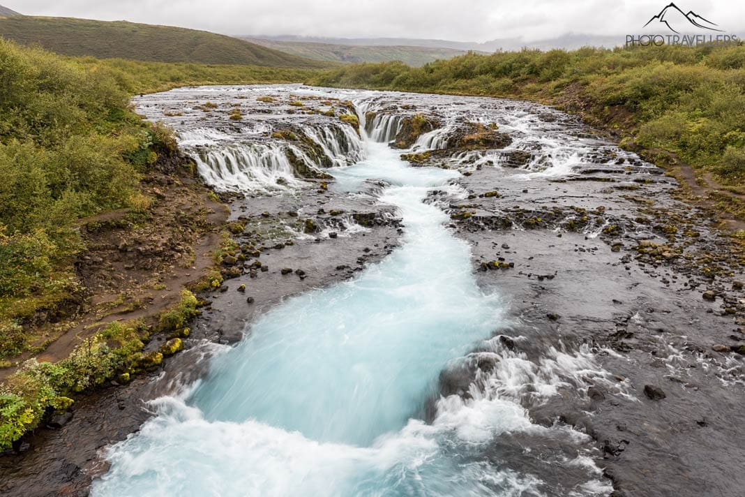 Der Wasserfall Bruarfoss in Island