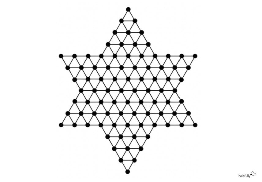 Halma-Brettspiel zum Ausdrucken