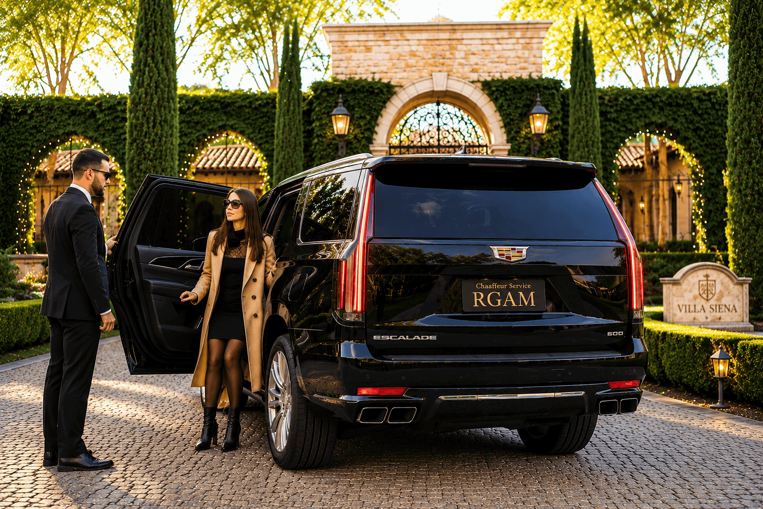 Wedding Transportation Services Phoenix AZ Luxury wedding transportation service in Phoenix Arizona with professional chauffeur and luxury SUV for wedding day transportation.