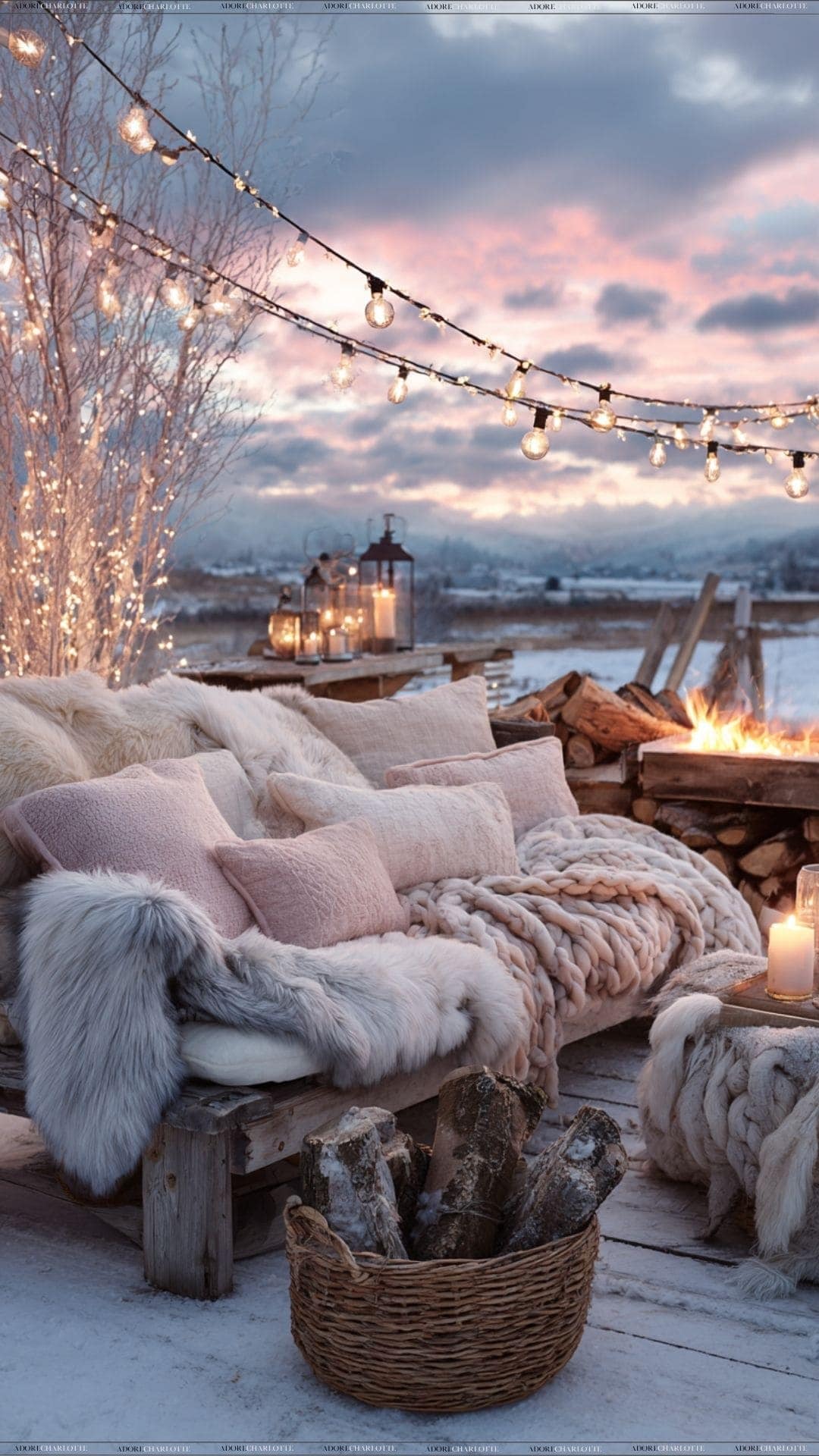 cosy winter bringing the outdoors in.