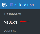 click Bulk Editing menu in WooCommerce