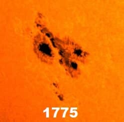 Sonneneruption auf der Rückseite + Neue Aktive Region 1775 3 Sonnenfleckregion 1775