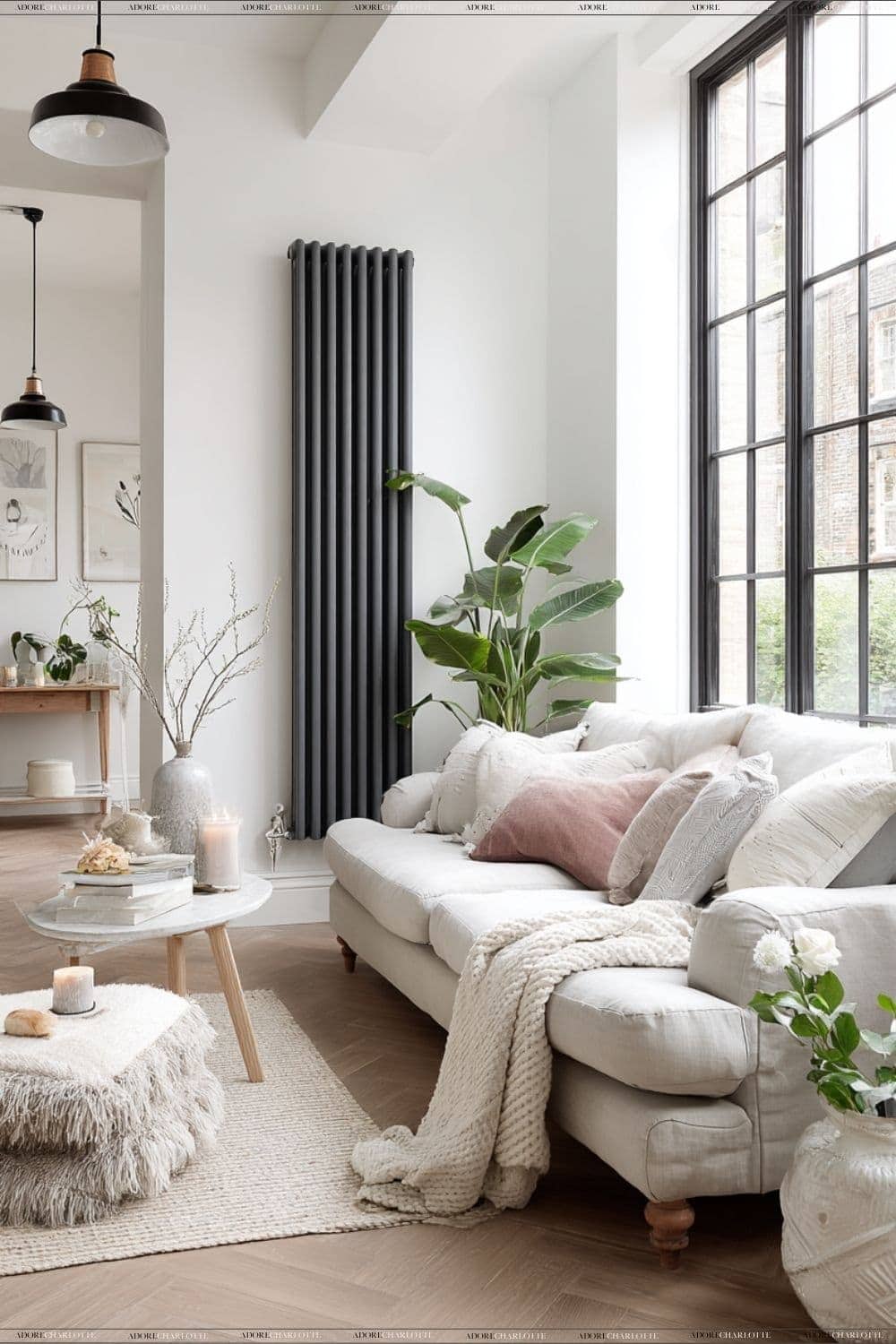 White and Anthracite Radiators Style Ideas Living room