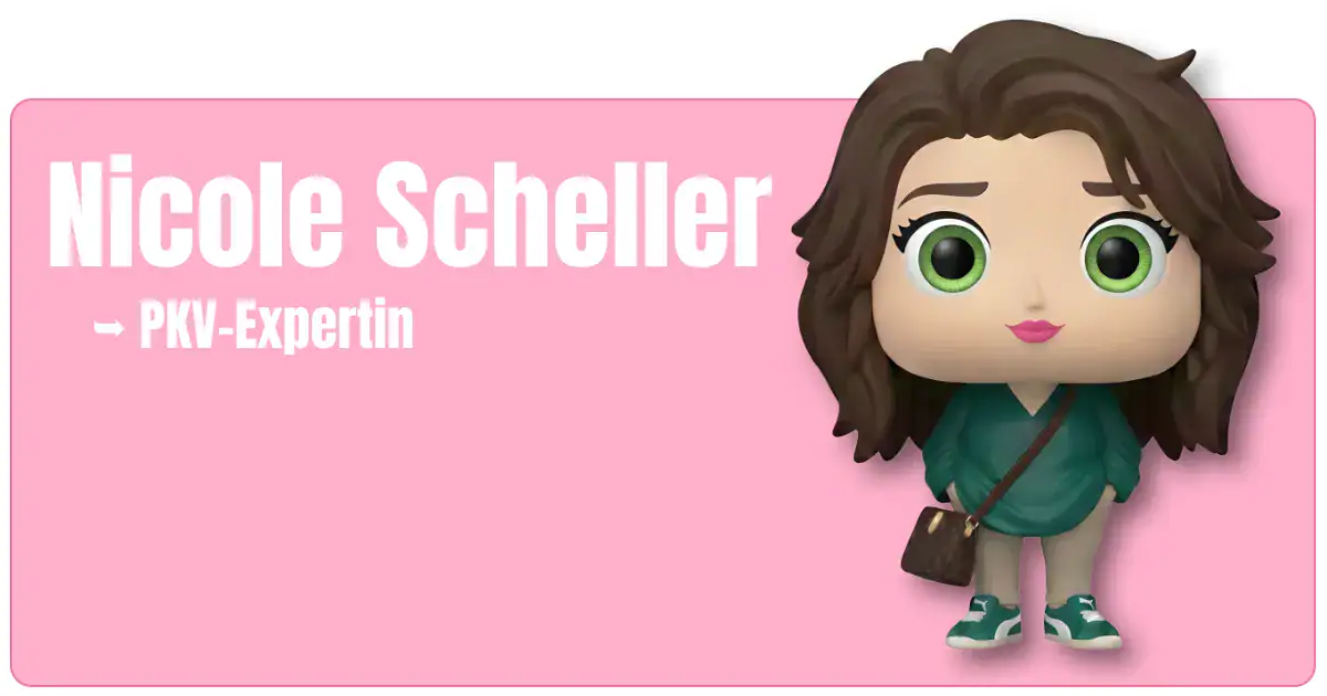 Nicole Scheller (ehemals Helle) - PKV-Expertin von fairbeamtet.de - Dargestellt als Maskottchen - Beitragsbild des Beraterprofils.