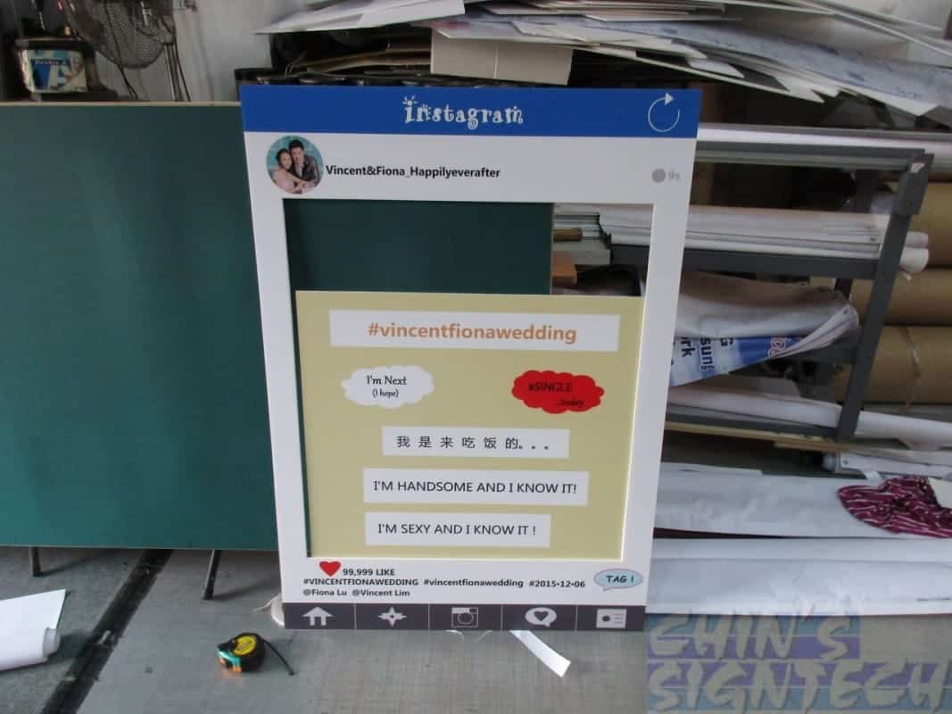 Instagram cut out foam board