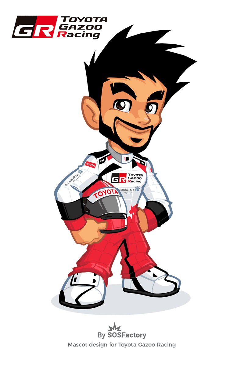 242 Toyota Gazoo Mascot Design