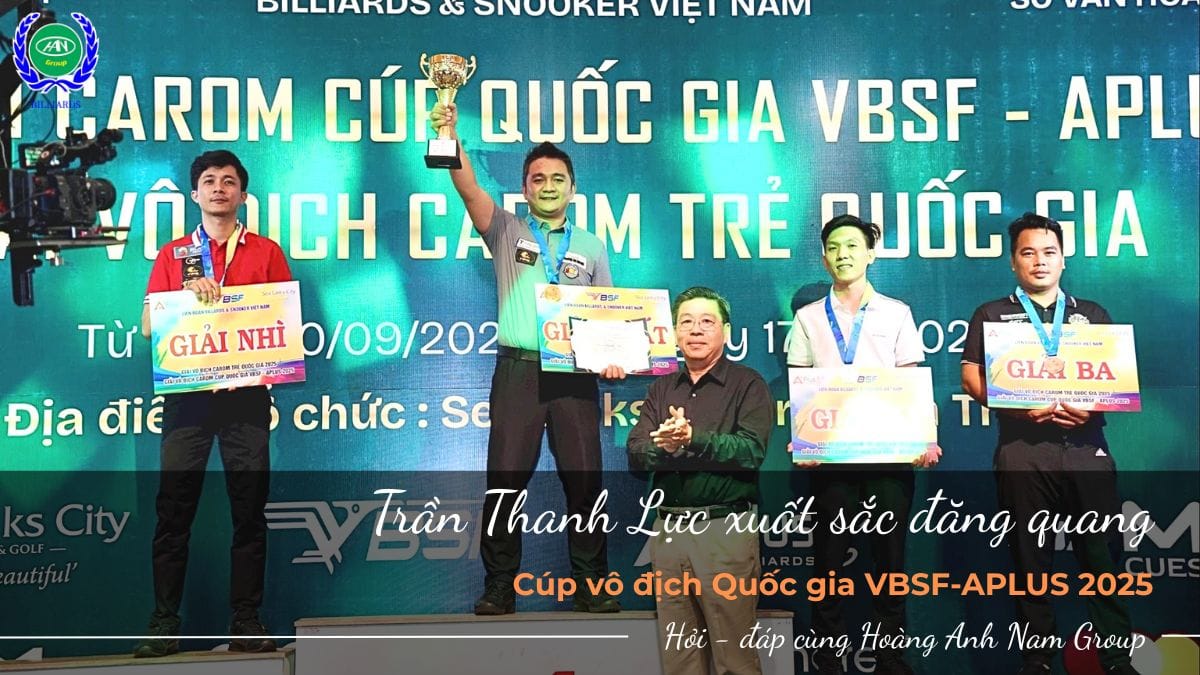 Trần Thanh Lực lên ngôi vô địch Cúp Quốc gia VBSF-APLUS 2025
