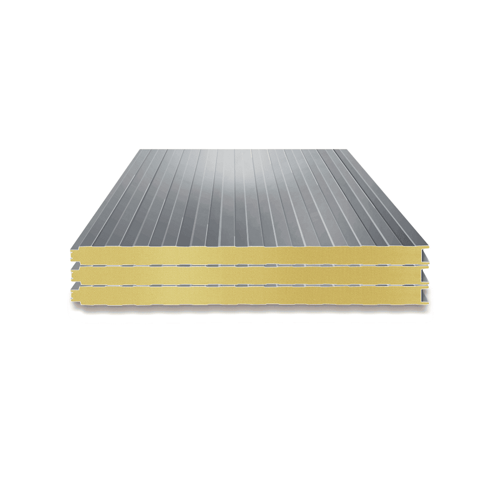 RAL 9006 Wandpaneel 40mm Stärke - Typ SEC (sichtbare Befestigung)