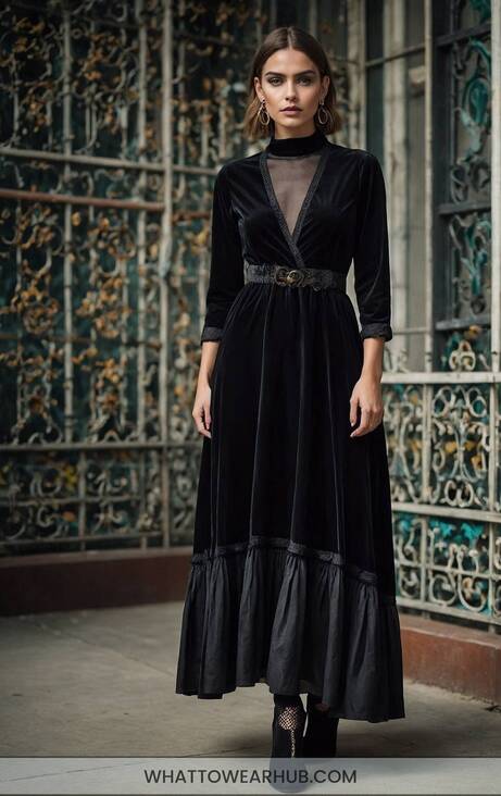 Gothic Women Black Dress