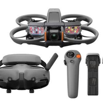 LE Drones - DJI Avata 2 Tactical Bundle - Fly More Kit with 3 Batteries and Lighting Kit a drone with a remote control
