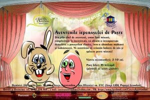 Spectacol de teatru pentru copii. Aventurile Iepurasului de Paste Spectacol de teatru pentru copii. Aventurile Iepurasului de Paste