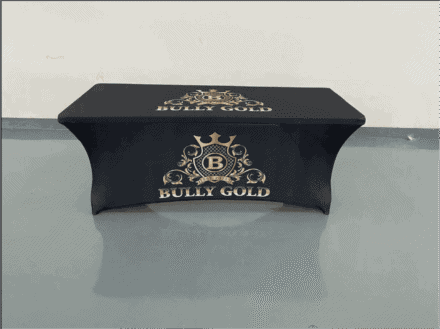 spandex table cover for Bully Gold