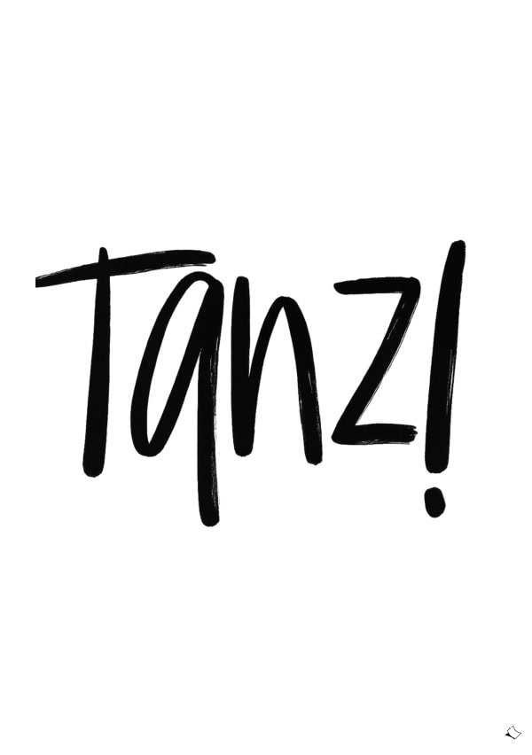 Cooles A4 Poster mit Spruch TANZ! zum Ausdrucken als Gratis-Vorlage