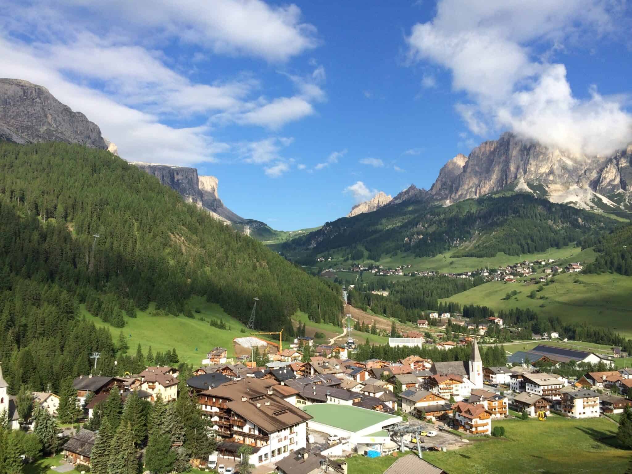 The view on Corvara from our apartment La Flu