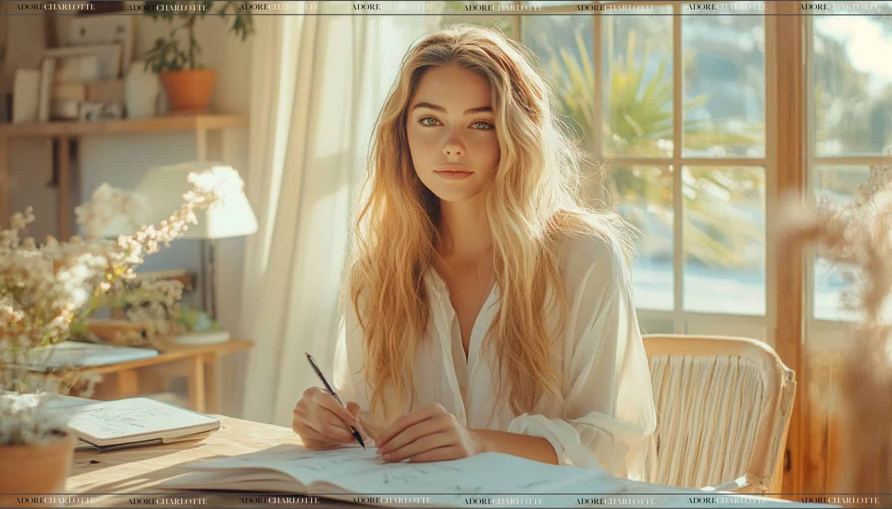 woman working from home