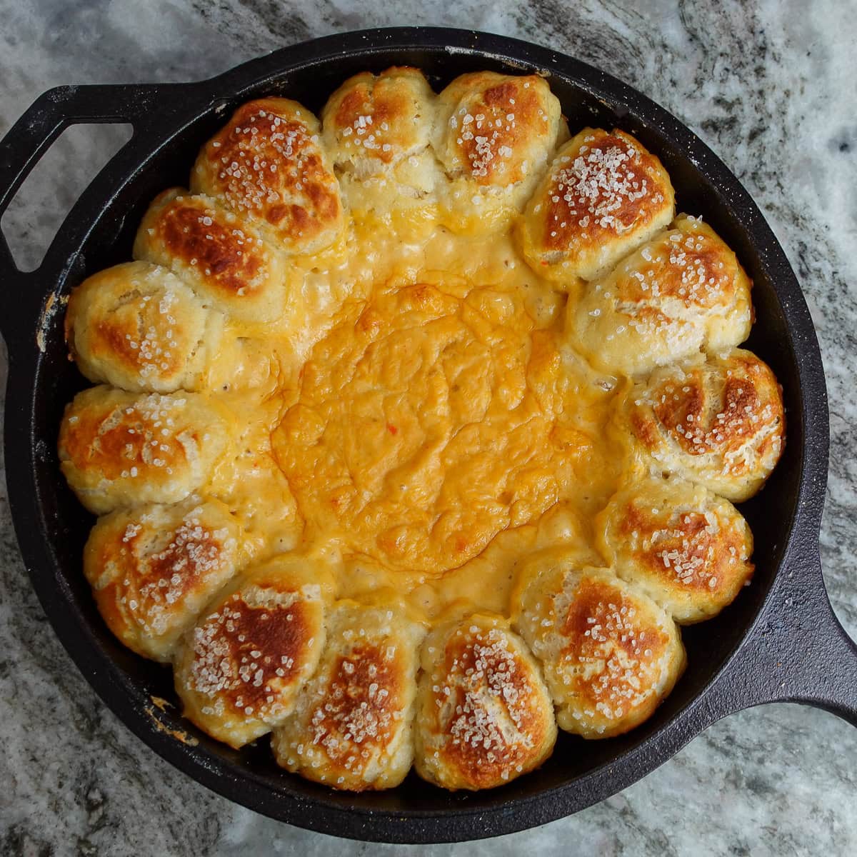 Pretzel skillet appetizer