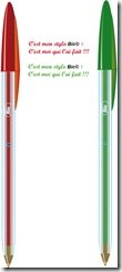 BIC.rouge vert