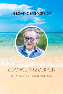 Beach funeral memorial card template 128 Beach funeral memorial card template 128 – Funeral Order of Service Template