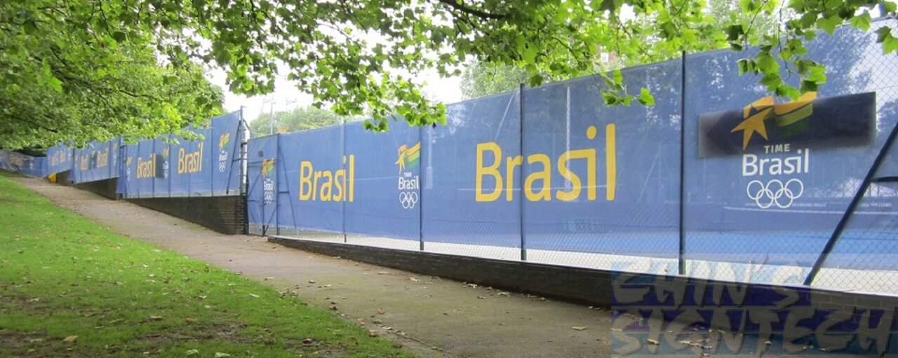 fabric mesh banner