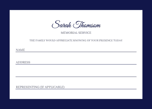 Editable blue background attendance card Editable blue background attendance card