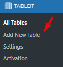 Add New Table in WooCommerce Product Table Plugin