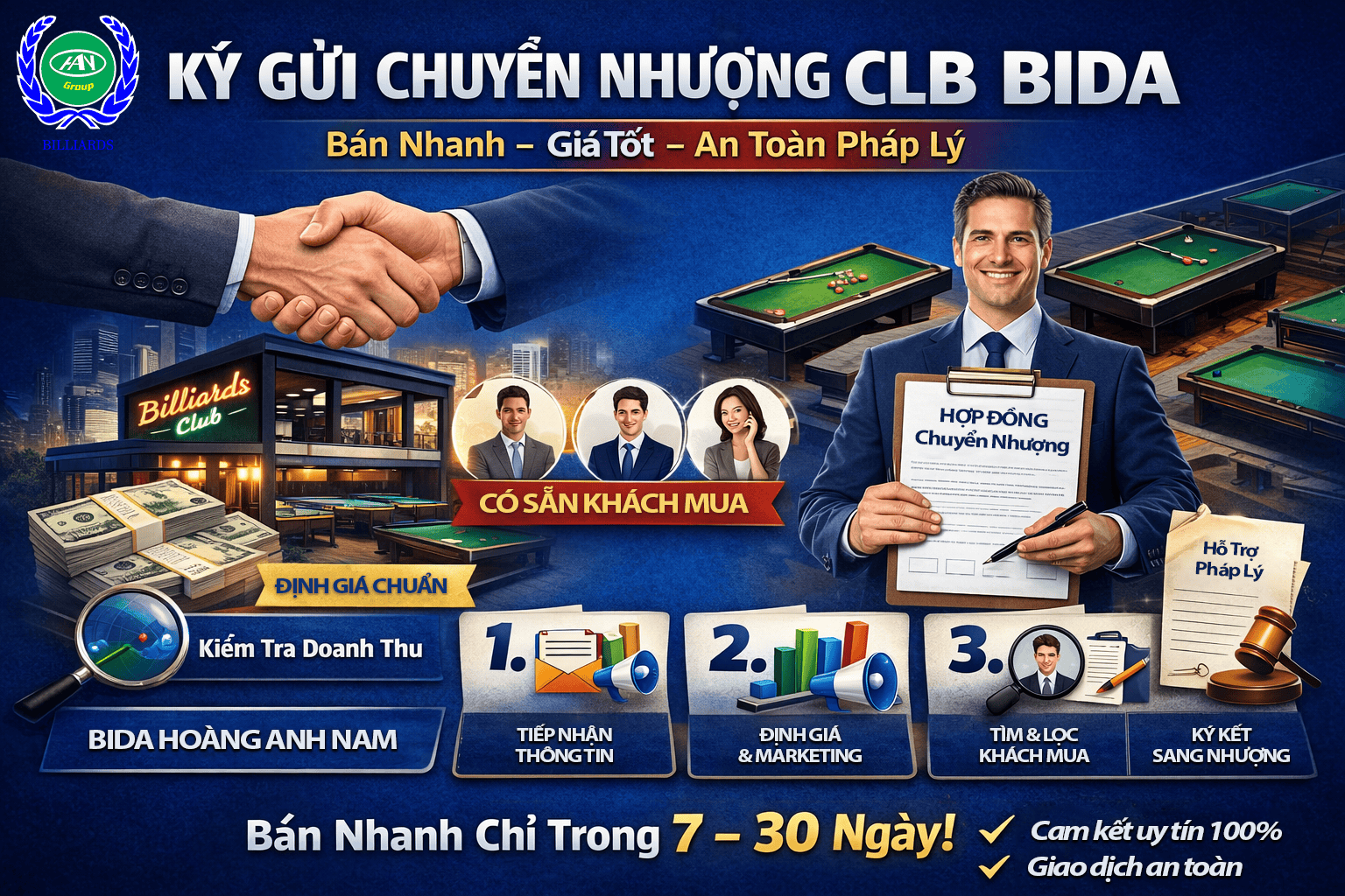 Ký Gửi Chuyển Nhượng CLB Bida Uy Tín – Sang Nhượng Nhanh, Giá Tốt